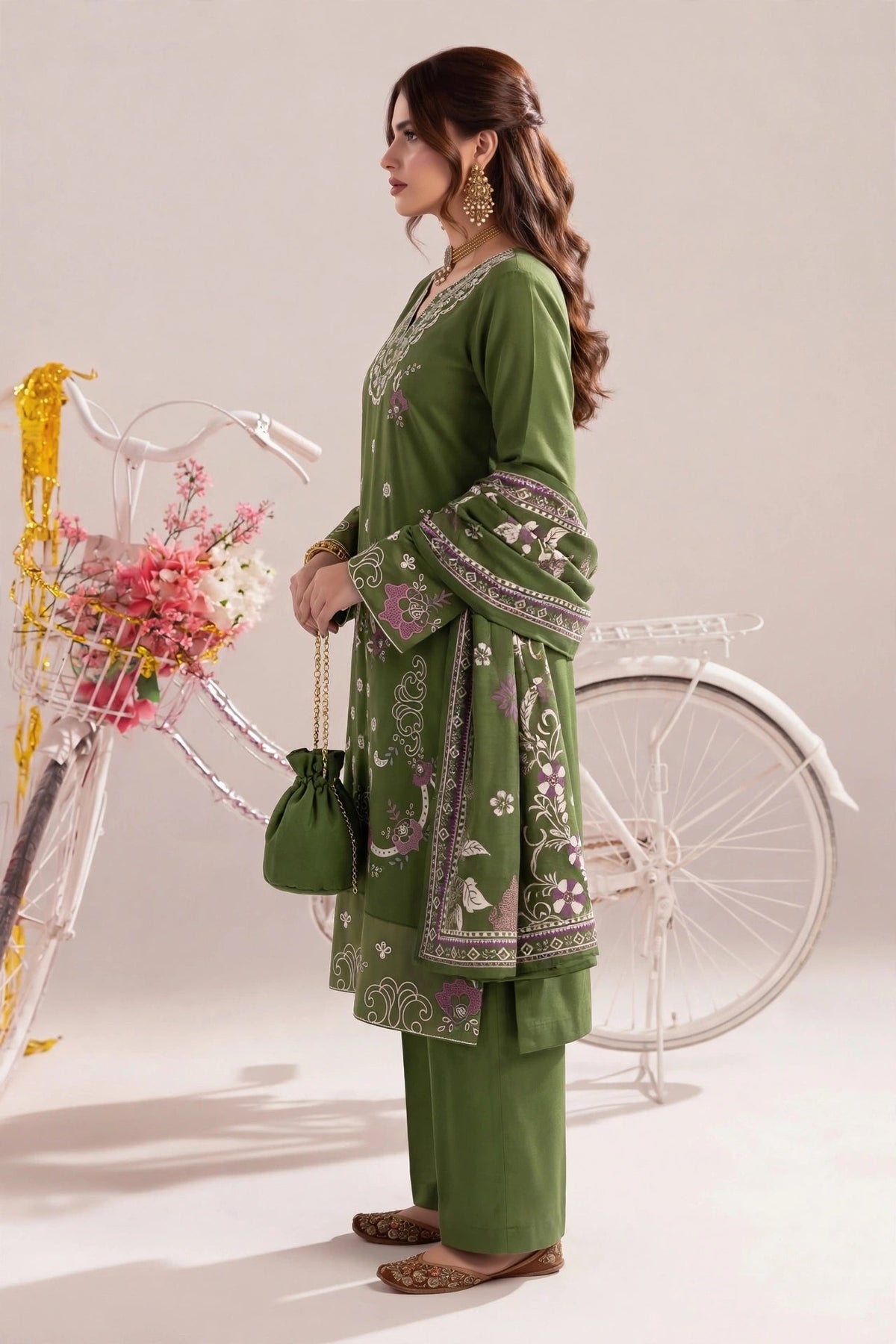 Dhanak-EMB-107 3Pc Unstitched