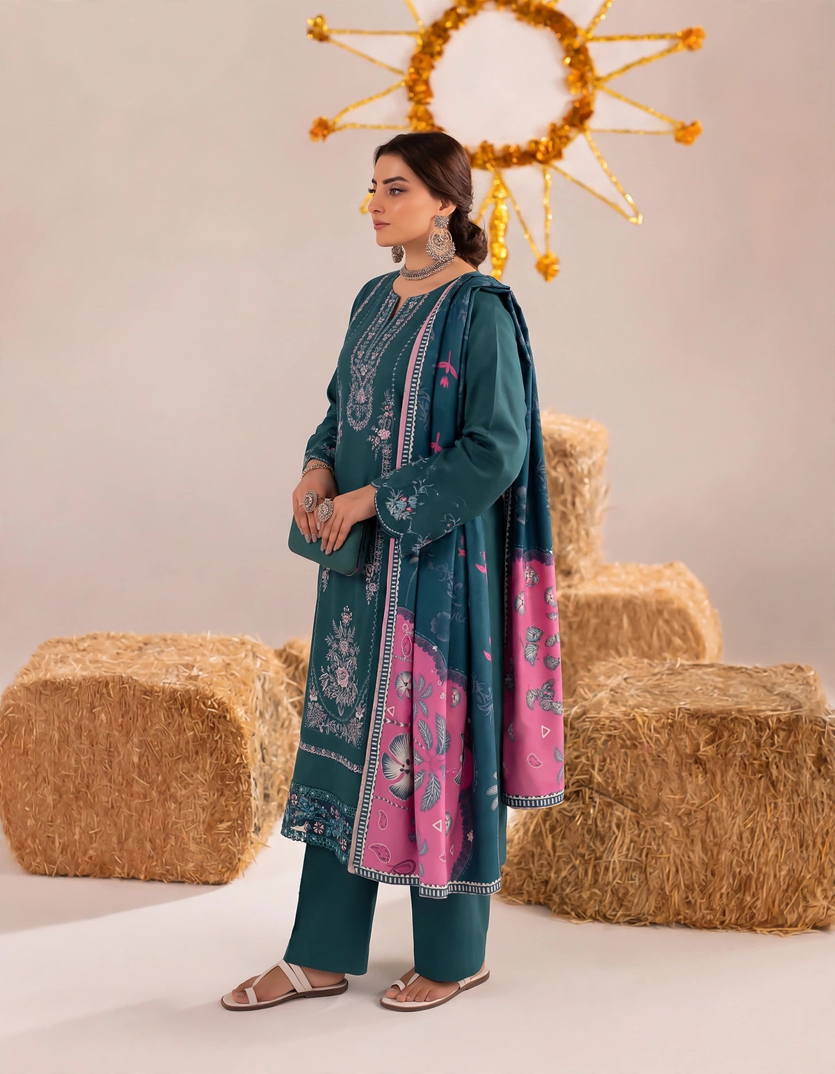 Dhanak-EMB-110 3Pc Unstitched