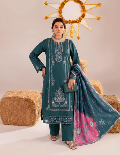 Dhanak-EMB-110 3Pc Unstitched
