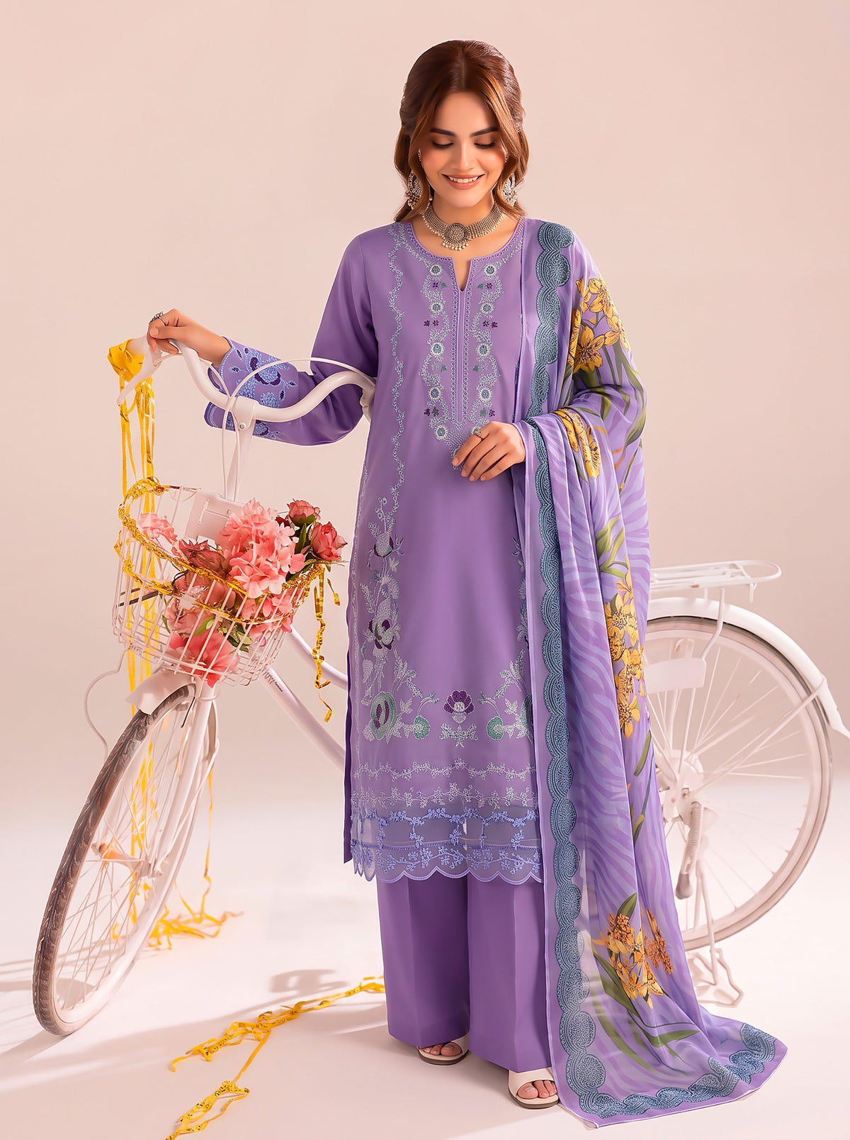 Dhanak-EMB-101 3Pc Unstitched