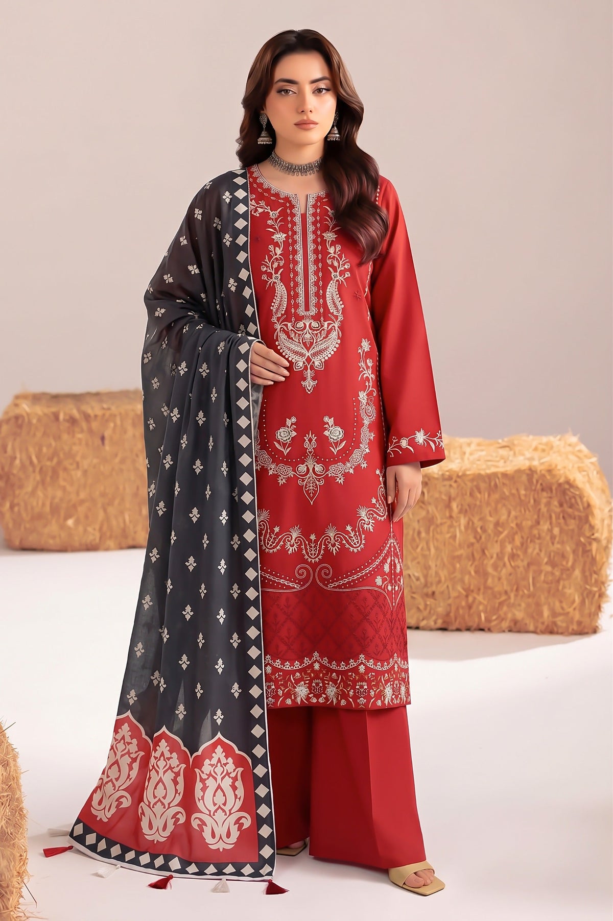 Dhanak-EMB-106 3Pc Unstitched