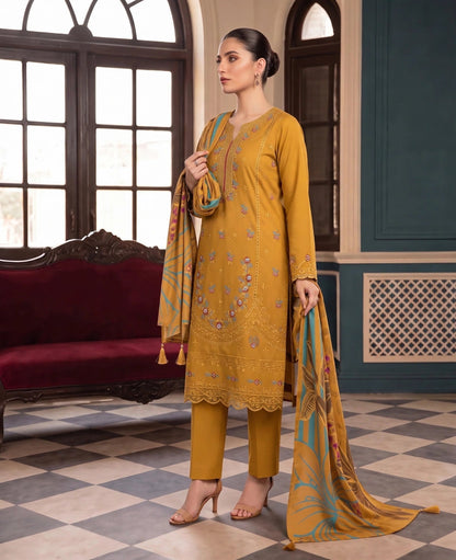 Dhanak-EMB-105 3Pc Unstitched