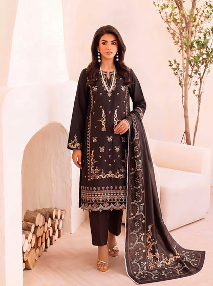 Dhanak-EMB-109 3Pc Unstitched