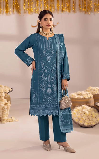 Dhanak-EMB-108 3Pc Unstitched