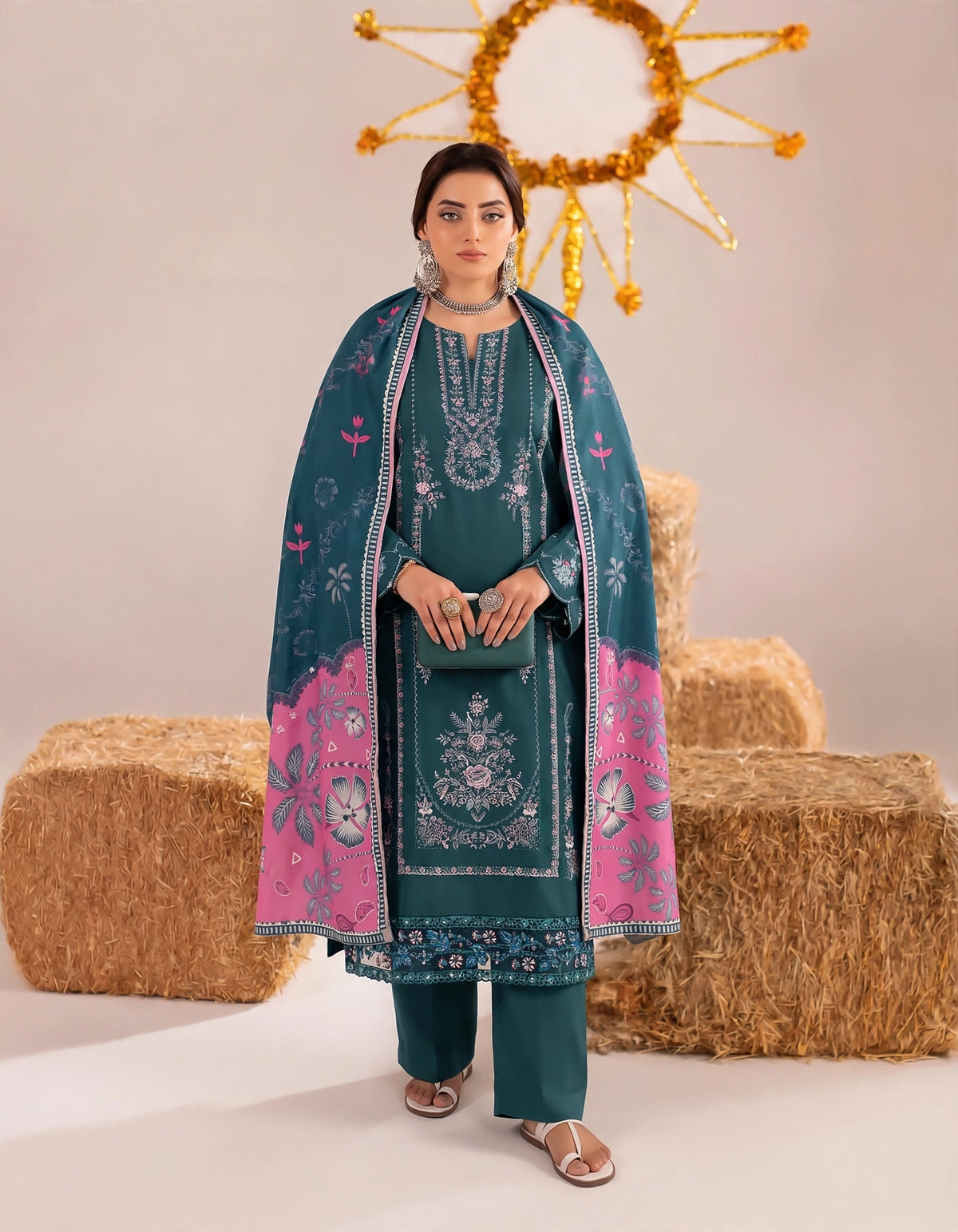 Dhanak-EMB-110 3Pc Unstitched