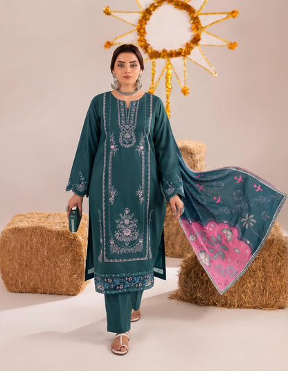 Dhanak-EMB-110 3Pc Unstitched